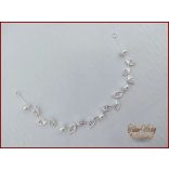 FEHÉR GYÖNGYÖKKEL DÍSZÍTETT HAJFONATDÍSZ 28 CM X 2 CM YJ-22608.