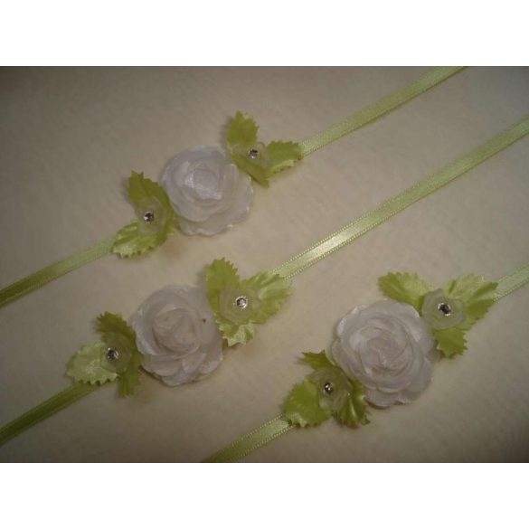 Csuklódísz fehér-zöld