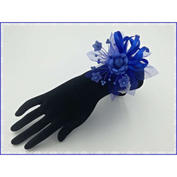 Királykék csuklódísz gyöngysoros pánton