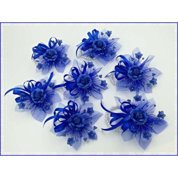 Királykék csuklódísz gyöngysoros pánton