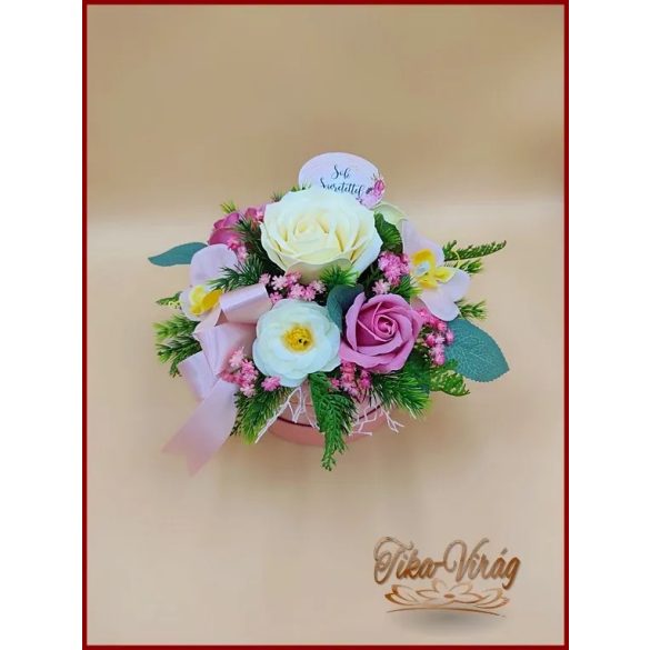 Szappanvirág box mályva-ekrü-rúder