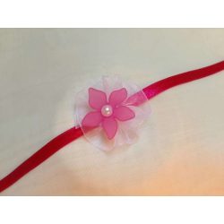Csuklódísz vagy nyakdísz pink-fehér