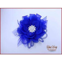   Királykék színű csuklódísz, cirkónia kövekkel díszített, strasszos karkötőn