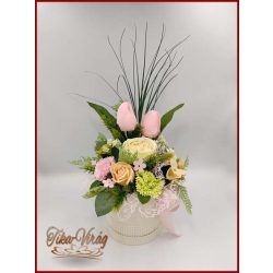 Vegyes színű szappanvirág-box