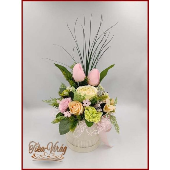 Vegyes színű szappanvirág-box