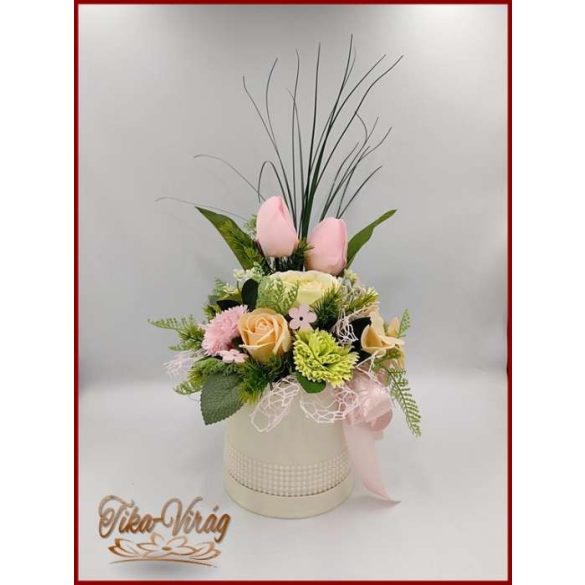 Vegyes színű szappanvirág-box