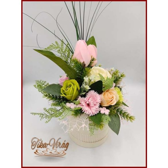 Vegyes színű szappanvirág-box