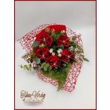 5 virágos szappan rózsa csokor strasszkővel díszítve