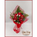 5 virágos szappan rózsa csokor strasszkővel díszítve