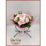 Rózsaszín vegyes szappanvirág csokor