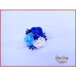 Csuklódísz királykék-világoskék-fehér