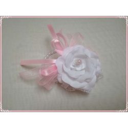 Csuklódísz Fehér-rózsaszín