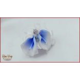 2 virágos White-Blue, Kék-fehér kálás csuklódísz gyöngysoros pánttal