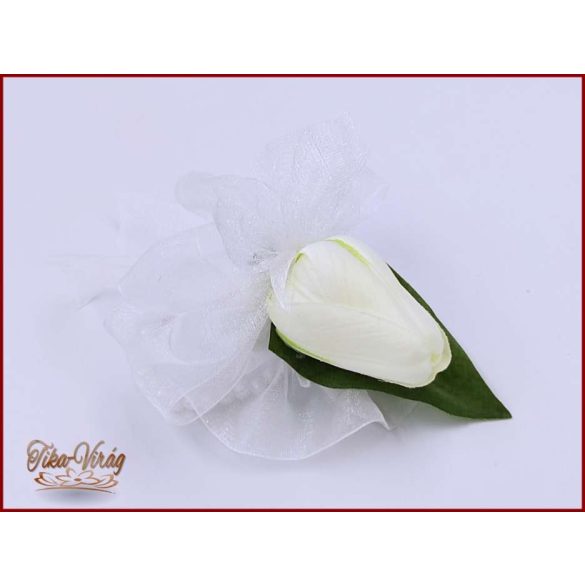 Fehér tulipános csuklódísz