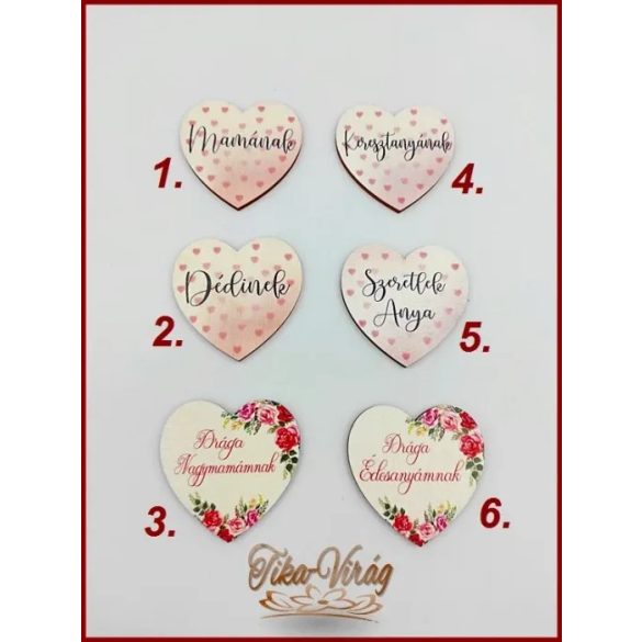 Szappan-rózsa box "S" Piros szív dobozban