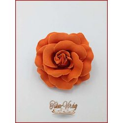Narancs színű bross és hajba való virág-dísz