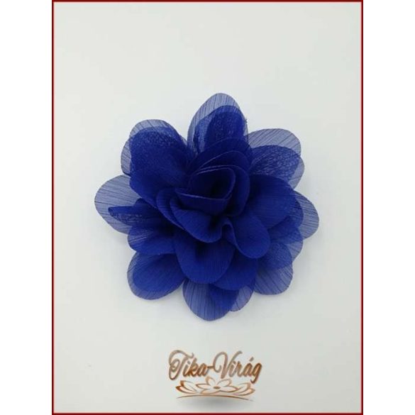 Király-kék színű bross és hajba való virág-dísz