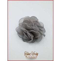 Galamb-szürke színű bross és hajba való virág-dísz