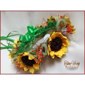 Napraforgós díszek- Egyedi Készítésű Fejdíszek és Kontytűk