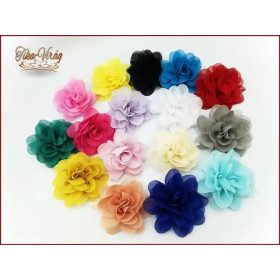 Muszlin bross virág - ruhára és hajba