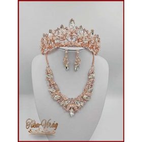 Rose Gold Korona és Nyakék szett