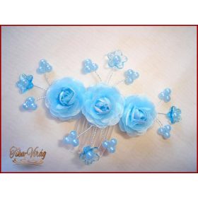 Világoskék- Egyedi Készítésű Fejdíszek és Kontytűk