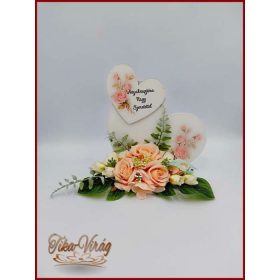 Szív alakú talpas díszek