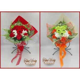 Kutyus illatos szappan-virág csokorba kötve