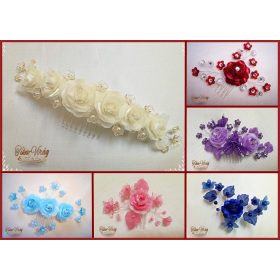 Egyedi Készítésű Színes Fejdíszek, Kontytűk és Szettek Menyasszonyoknak, koszorúslányoknak