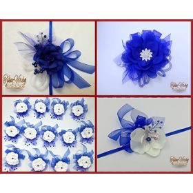 Királykék csuklódísz 