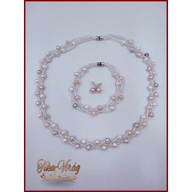 Tenyésztett gyöngy nyaklánc szettek